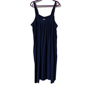 Knox Rose Maxi Dress Women’s Plus Size 4X Navy Blue Mumu Crochet Trim Sharkbite